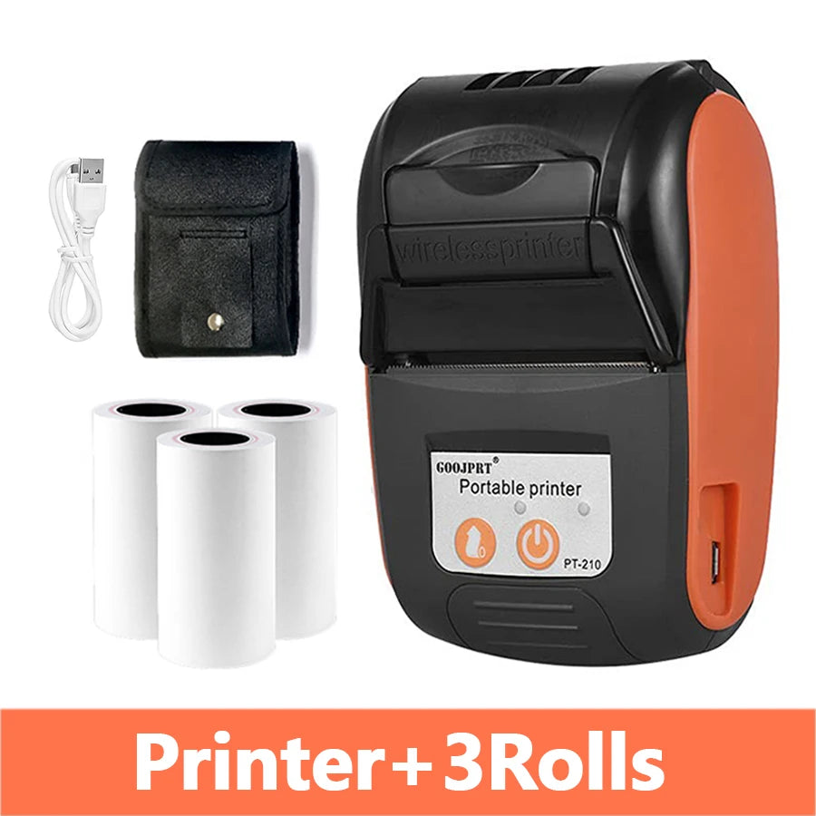Mini Imprimante de Tickets Portable sans Fil - Bluetooth 58mm - Compatible iOS, Android, PC
