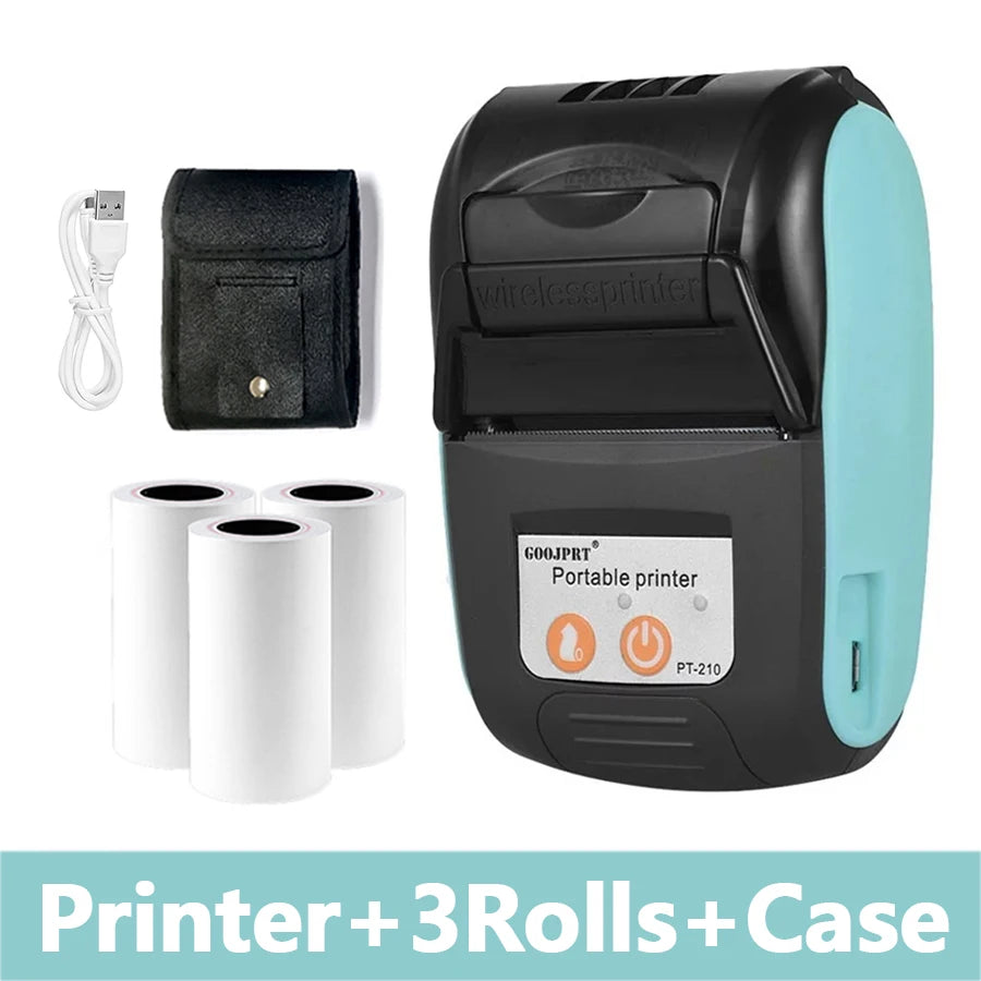 Mini Imprimante de Tickets Portable sans Fil - Bluetooth 58mm - Compatible iOS, Android, PC