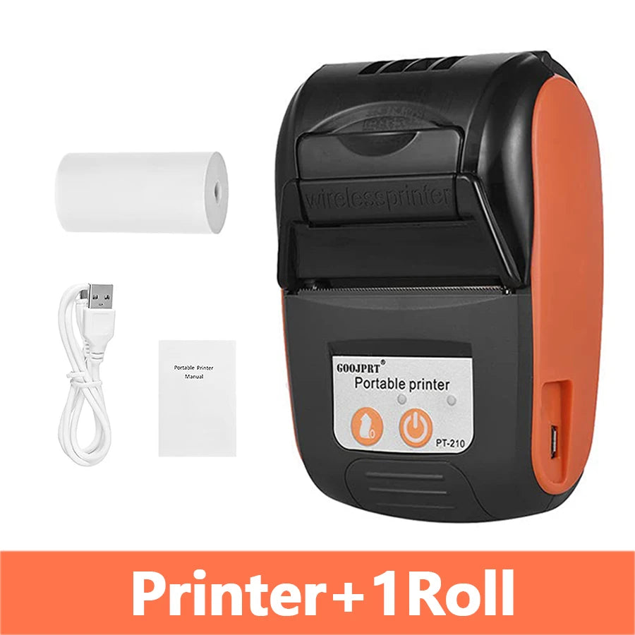 Mini Imprimante de Tickets Portable sans Fil - Bluetooth 58mm - Compatible iOS, Android, PC